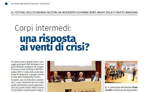 Corpi intermedi: una risposta ai venti di crisi?