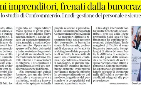 Giovani imprenditori, frenati dalla burocrazia