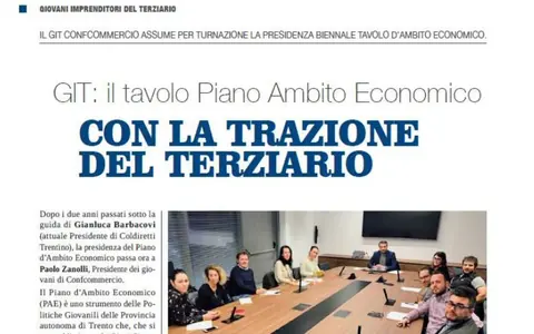 GIT: il tavolo Piano d’Ambito Economico con la trazione del terziario