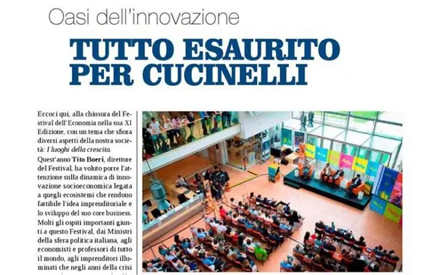 Brunello Cucinelli e Davide Dattoli al MUSE, Festival dell’Economia 2016