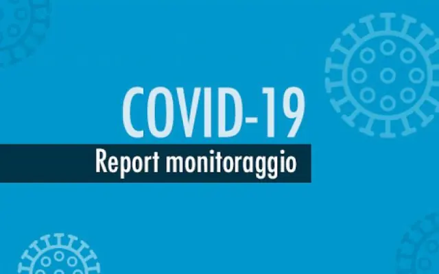 La copertina del report di monitoraggio dedicato all’emergenza Covid-19